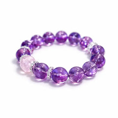 Natural Amethyst Healing Bracelet – Focus Success Spiritual Protection Crystal Bracelet | Taiqing Temple