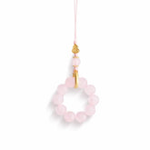 Lucky Crystal Phone Charm – Rose Quartz Clear Quartz Gourd Gift Set Taoist Blessing | Taiqing Temple