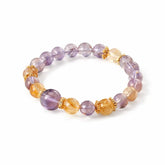 Natural Amethyst Citrine Healing Crystal Bracelet – Luck Protection Spiritual Jewelry Gift Set | Taiqing Temple