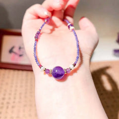 Collar Energético de Amatista - Conjunto de Joyas de Cristal para Protección Taoísta, Suerte y Sabiduría