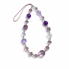 Natural Amethyst Crystal Phone Charm – Taoist Protection Energy Cute INS Strap Gift | Taiqing Temple