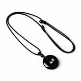 Natural Black Obsidian Pendant Necklace – Taoist Protection Amulet Feng Shui Lucky Jewelry | Taiqing Temple
