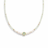 Natural Jade Pearl Necklace Chinese Style Minimalist Clavicle Chain Gift Set for Women