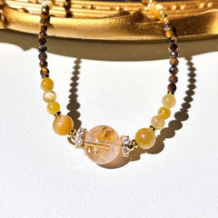 Collar energético ojo de tigre – Juego de regalo de joyería de cristal taoísta para la riqueza, protección y equilibrio