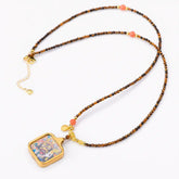 Tiger Eye Zaki Ram Tangka Necklace – Taoist Protection Luck Energy Amulet Jewelry | Taiqing Temple