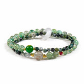 Five Elements Crystal Bracelet – Natural Strawberry Quartz Agate Wealth Energy Bracelet | Taiqing Temple