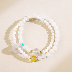 Five Elements Crystal Bracelet – Natural Strawberry Quartz & Agate Wealth & Energy Balance Gift Set