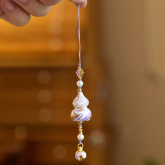 Chinese Lacquer Gourd Charm – Taoist Lucky Amulet Phone Strap Bag Charm Car Hanging Gift Set