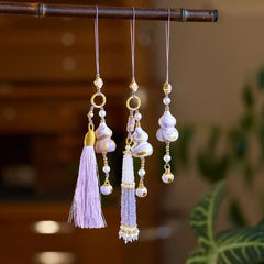 Chinese Lacquer Gourd Charm – Taoist Lucky Amulet Phone Strap Bag Charm Car Hanging Gift Set