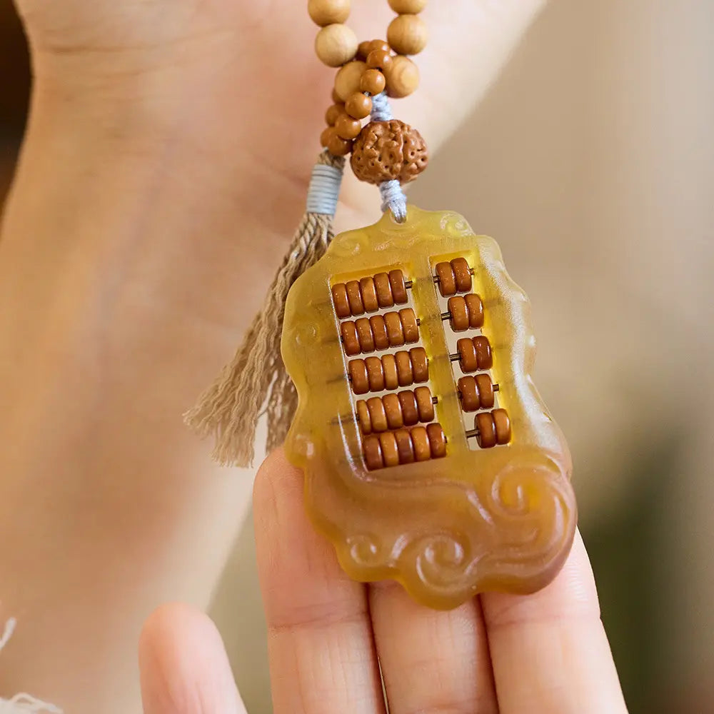 Feng Shui Abacus Charm – Taoist Wealth & Luck Amulet Keychain Phone Strap Gift Set