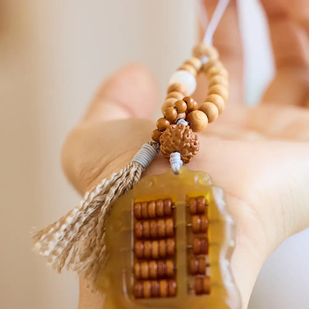 Feng Shui Abacus Charm – Taoist Wealth & Luck Amulet Keychain Phone Strap Gift Set