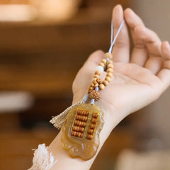 Feng Shui Abacus Charm – Taoist Wealth & Luck Amulet Keychain Phone Strap Gift Set