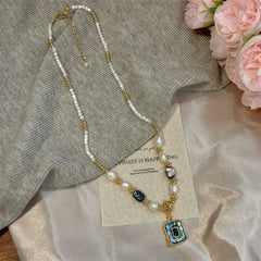 Freshwater Pearl & Abalone Shell Necklace – Taoist Protection Luxury Minimalist Energy Jewelry Gift Set