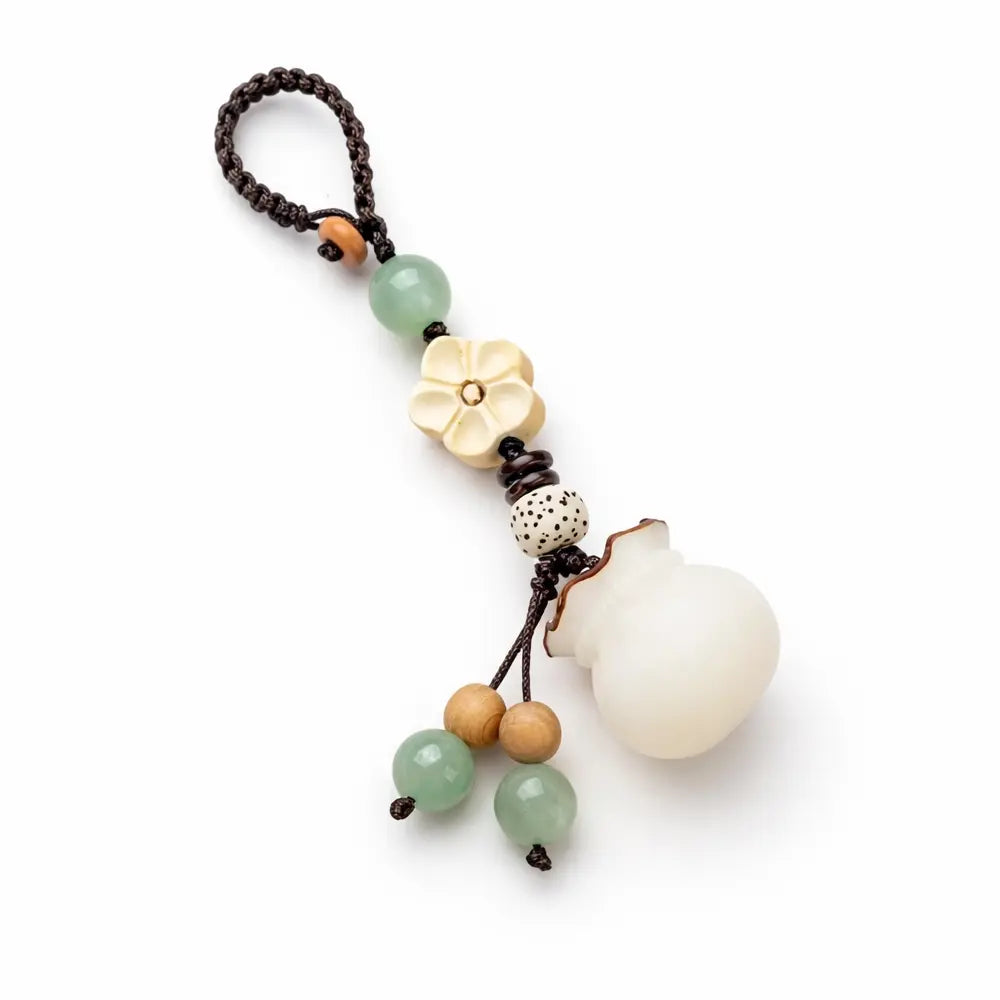 Handmade Bodhi Phone Charm Lucky Keychain – Wealth Protection Couple Gift Premium Gift Box | Taiqing Temple
