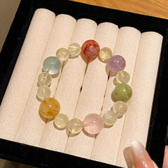 Natural Multi-Crystal Bracelet – Wealth, Love & Energy Balance Feng Shui Inspired Gift Set