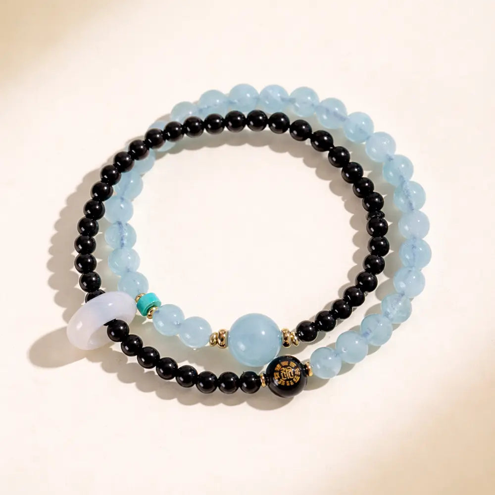 Five Elements Crystal Bracelet – Natural Strawberry Quartz & Agate Wealth & Energy Balance Gift Set
