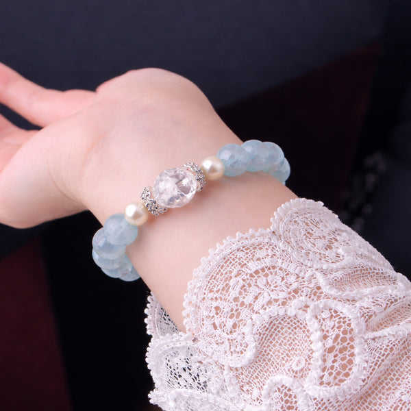 Natural Jade & Pearl Necklace – Chinese Minimalist Clavicle Chain Taoist Blessing Gift Set